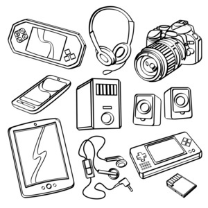 數碼產品集合 現代生活的智慧伙伴